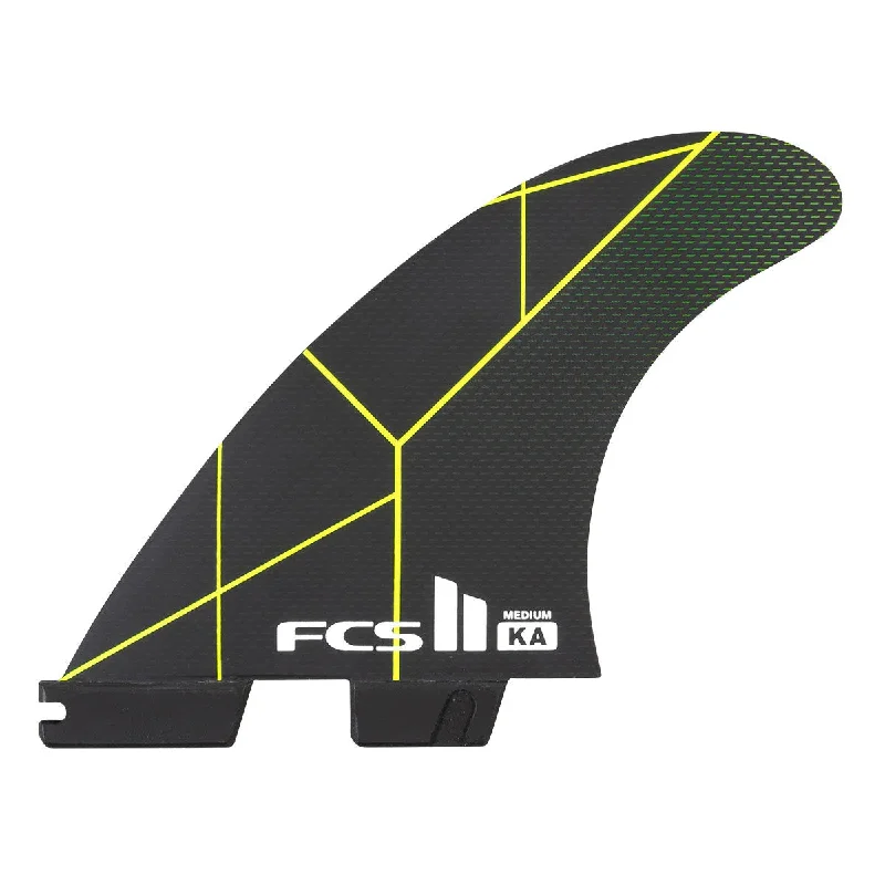 surfboards with minimal effort paddling-FCS II KA PC Tri Fin Set Black/Acid