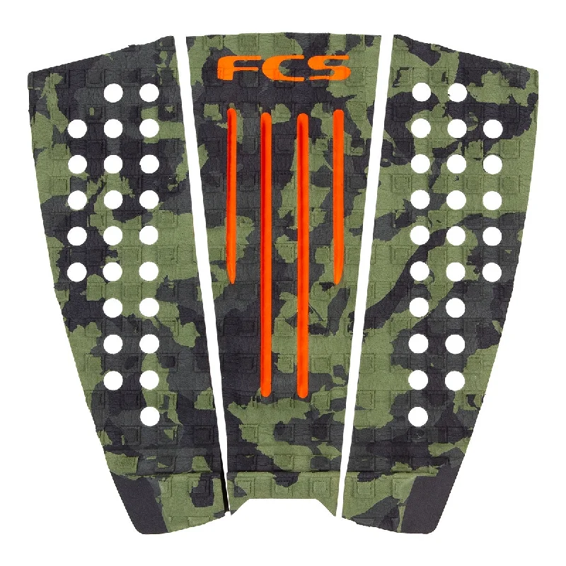 surfboards for maximum wave-catching efficiency-FCS JULIAN WILSON OLIVE CAMO 3PC GRIP TRACTION