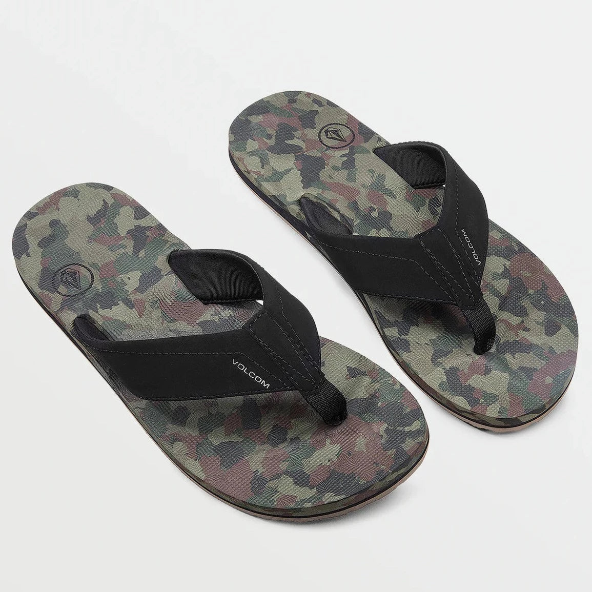 surfboards for fast turns-Volcom Victor Mens Sandals - Dark Camo