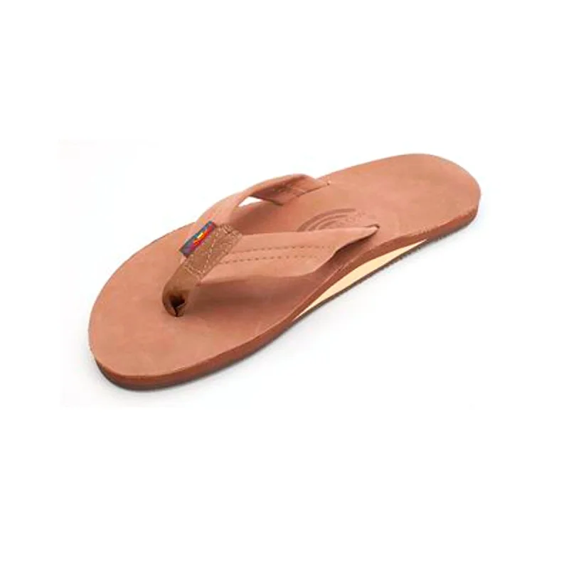 surfboards for deep-water waves-Rainbow Single Premier Leather Men's Sandals - Dark Brown