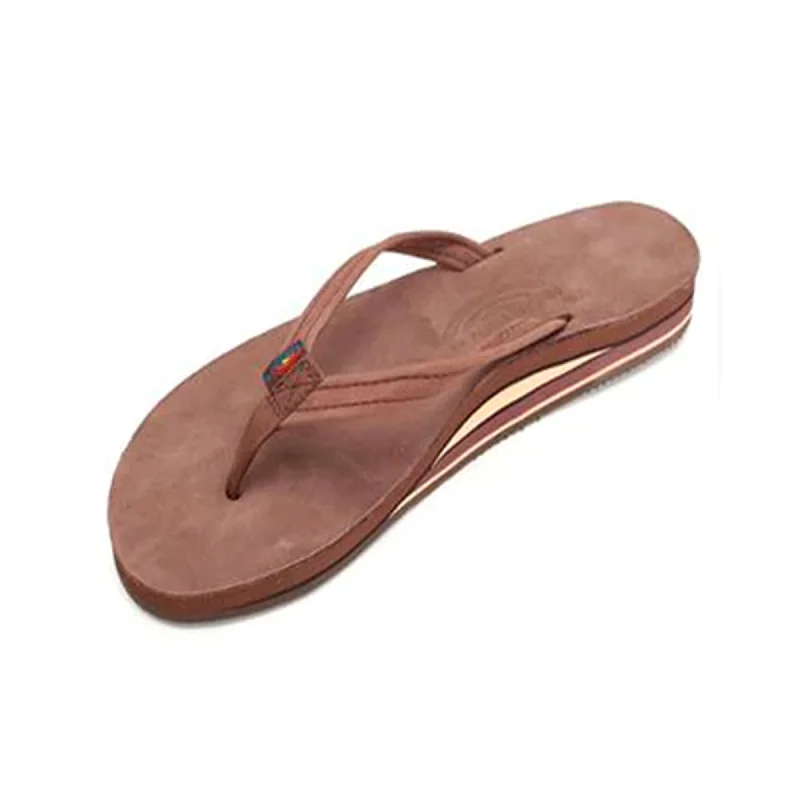 surfboards for better carving control-Rainbow Double Skinny Premier Leather Women's Sandals - Expresso