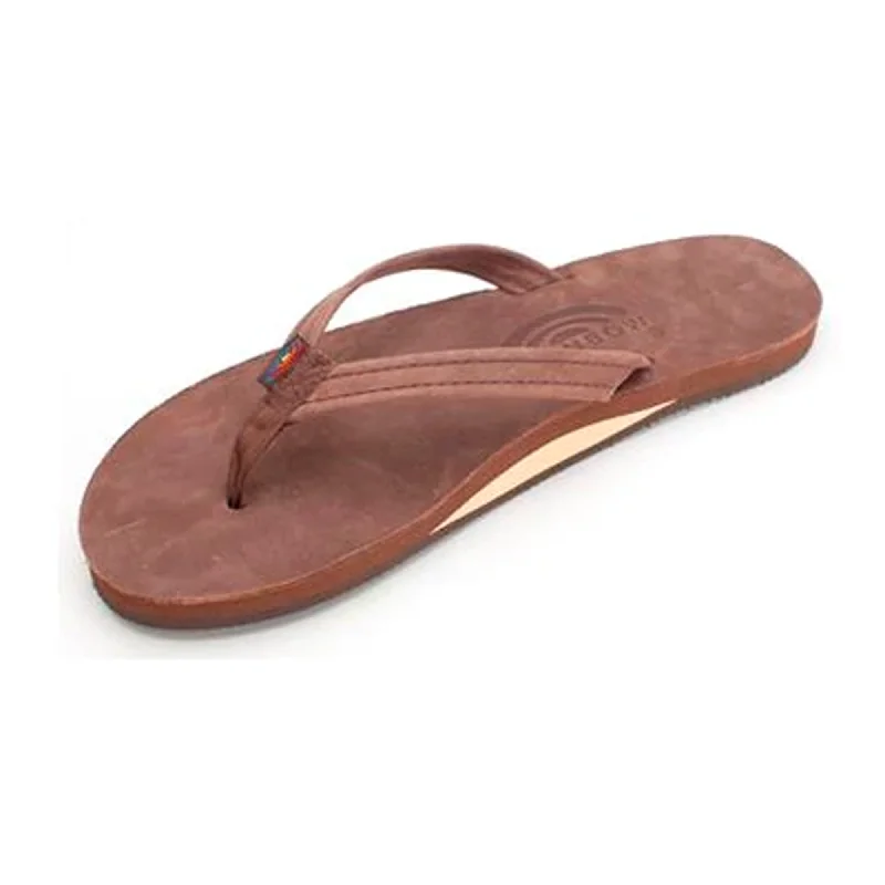 surfboards for all-weather use-Rainbow Single Skinny Premier Leather Women's Sandals - Expresso