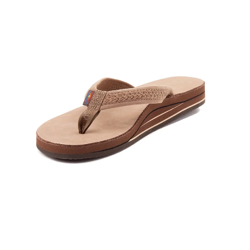 best surfboards for beginners-Rainbow Willow Double Layer Arch Women's Sandals - Dark Brown