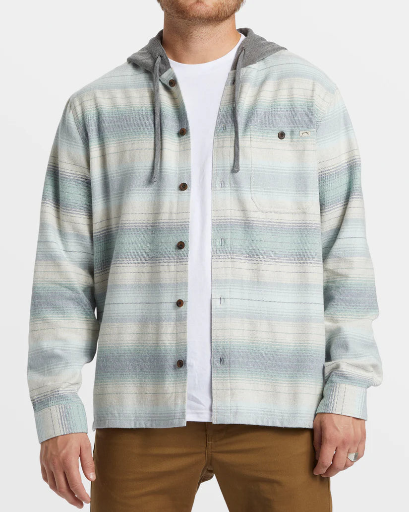 surfboards for long rides-Billabong Mens Baja Hooded Flannel Shirt