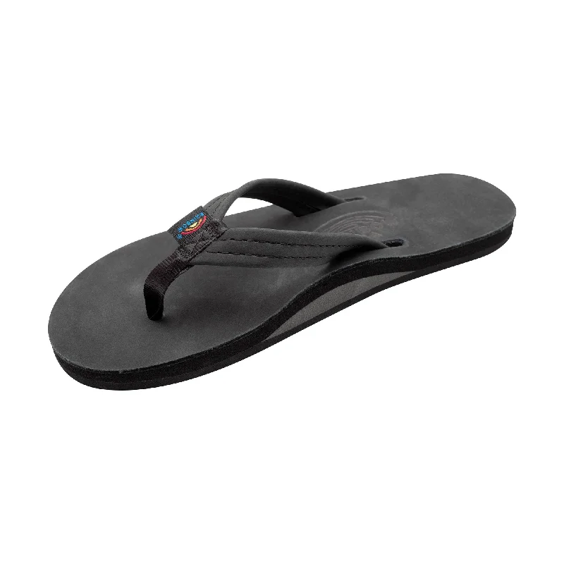 surfboards with improved fin placement-Rainbow Single Premier Leather Women's Sandals - Black