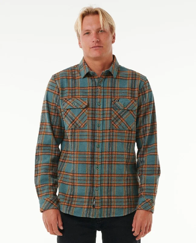 surfboards for relaxed and fun rides-Griffin Flannel Shirt - Bluestone