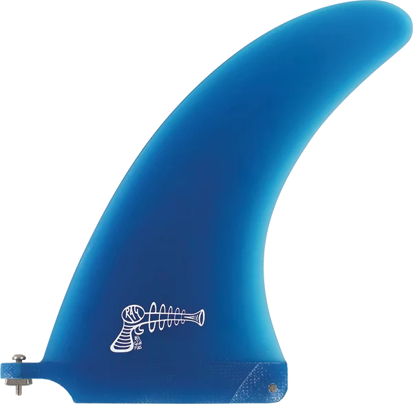 surfboards with carbon fiber reinforcement-Ray Gun Fiberglass/Volan Center Fin 7.5" Blue Surfboard FIN