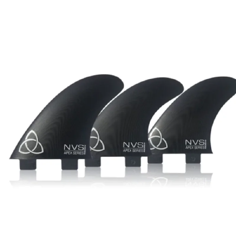 surfboards for deep-water waves-NVS Peregrine Thruster Fins Size Medium - Apex (Twin Tab)