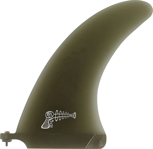 surfboards with great rail control-Ray Gun Fiberglass/Volan Center Fin 7.5" Smoke Surfboard FIN