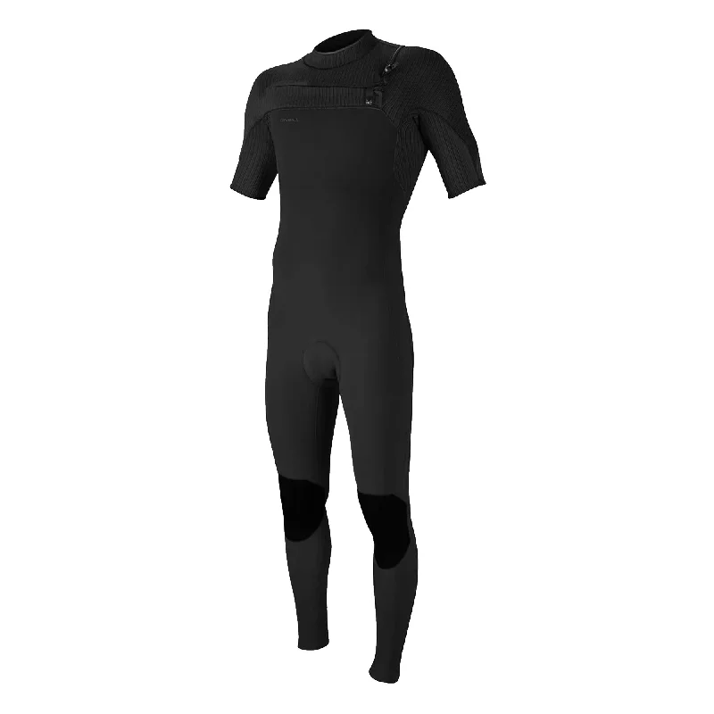 surfboards with enhanced grip for control-O'Neill Hyperfreak 2mm Chest-Zip Men's S/S Full Wetsuit - Black