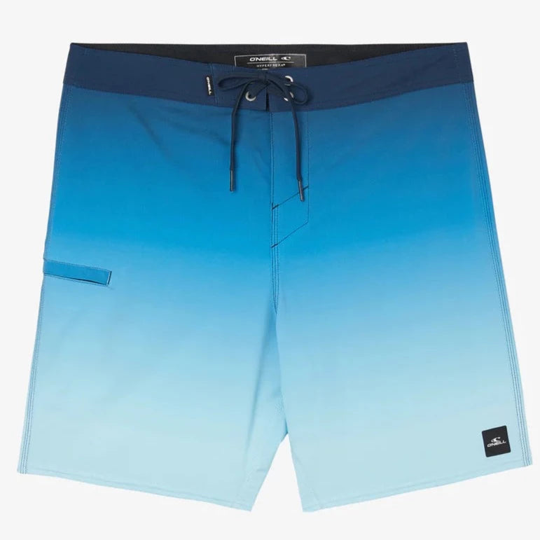 surfboards with precise rail design for carving-O'Neill Hyperfreak Heat Fade 19" Boardshorts - Blue Fade