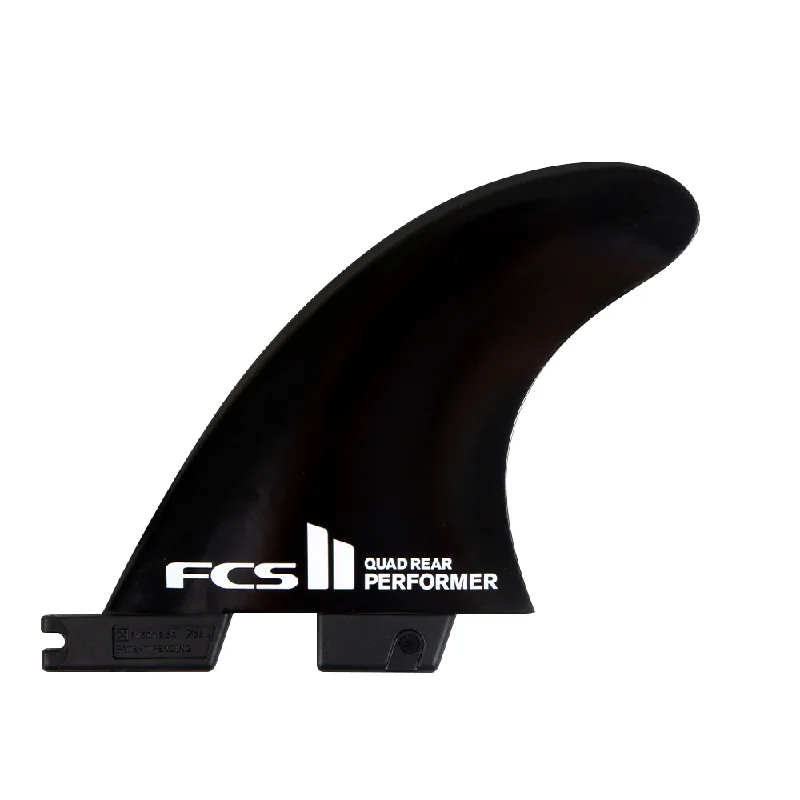 surfboards with efficient paddling for long waves-FCS II PERFORMER GLASSFLEX QUAD REAR M - BLACK