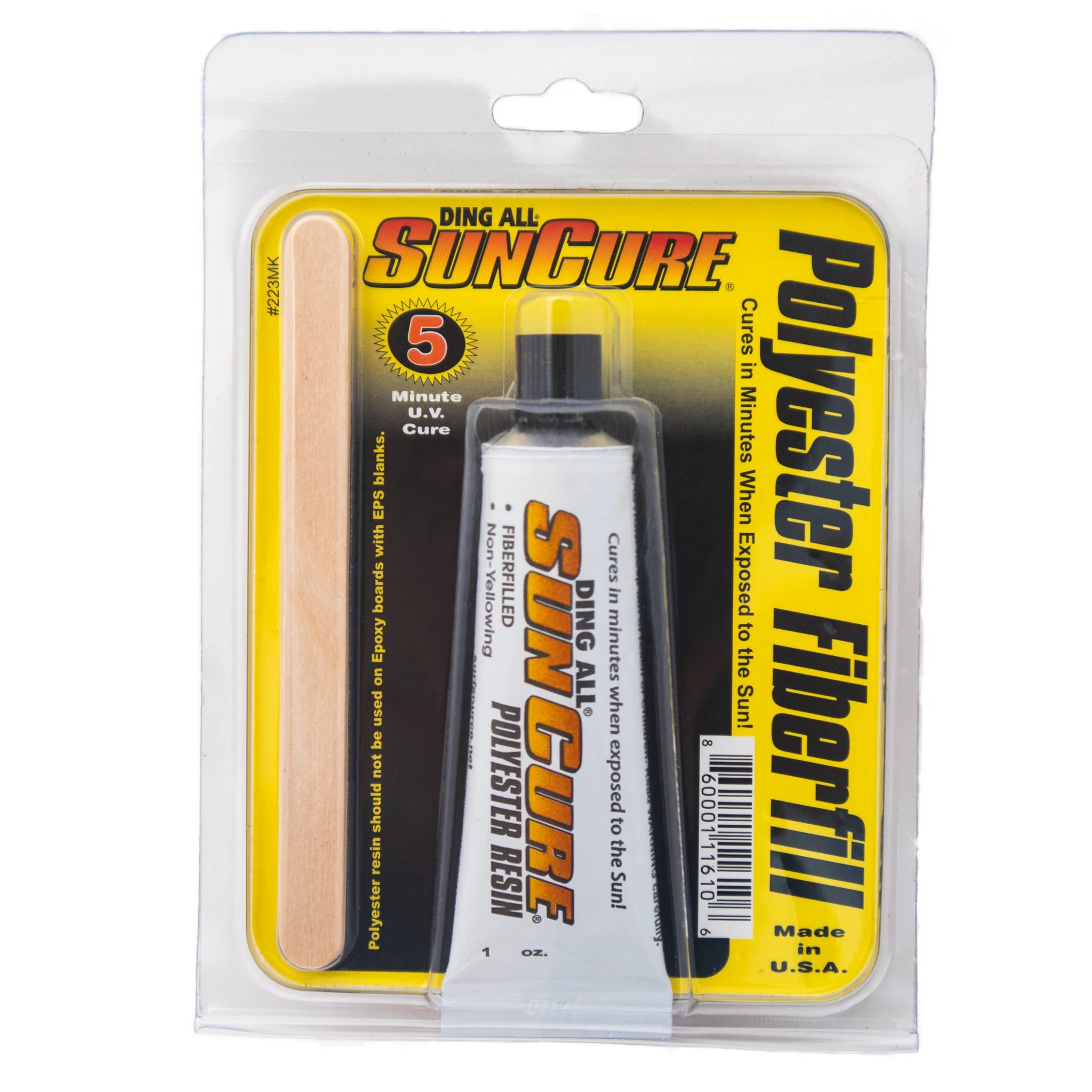 surfboards with minimal drag-Ding All Suncure Mini Polyester Fiberglass Ding Repair