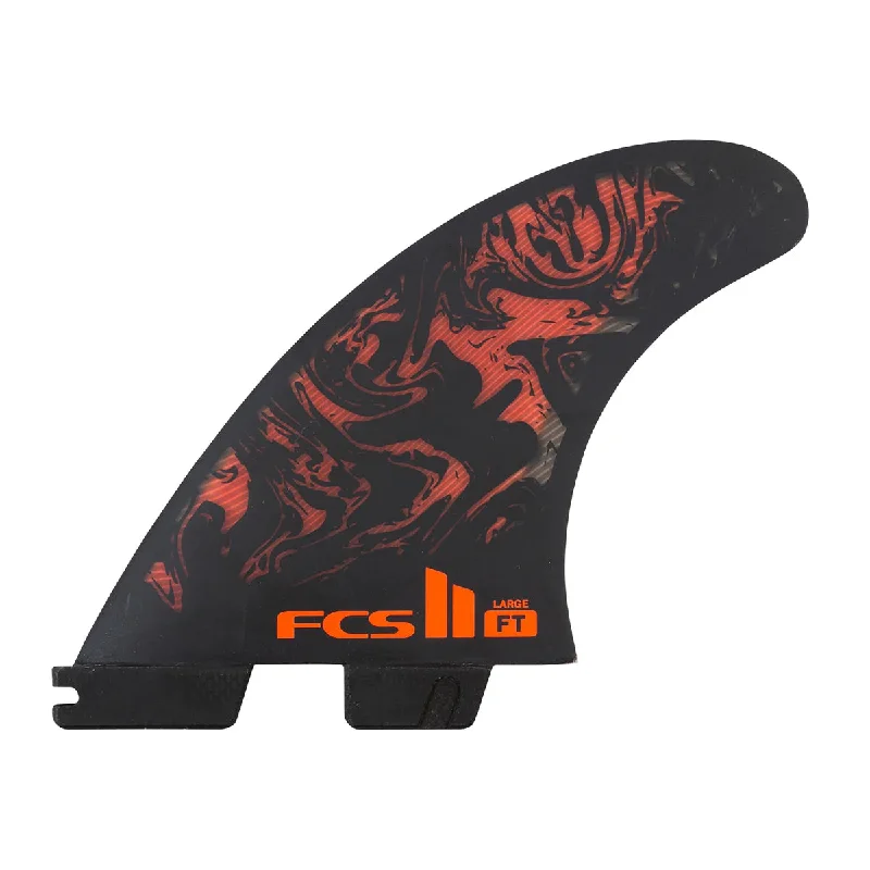 surfboards with good buoyancy for easy surfing-FCS II FT PC Tri Fin Set Black/Red