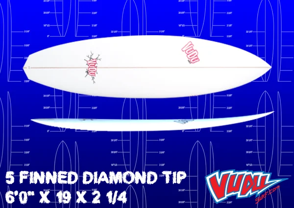 surfboards for easy wave take-off-5 Finned Diamond