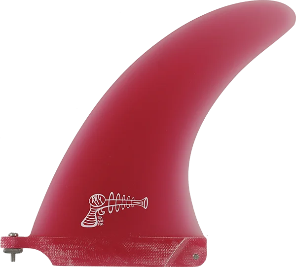 surfboards for relaxed and fun rides-Ray Gun Fiberglass Center Fin 8.0" Red Surfboard FIN