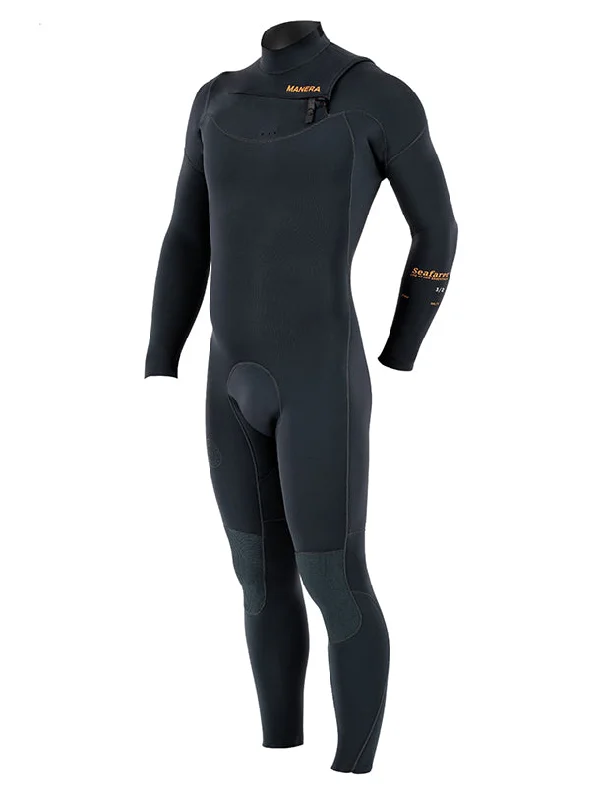 surfboards with soft-top construction for safety-Manera Seafarer 3/2mm Chest Zip Fullsuit - 2022