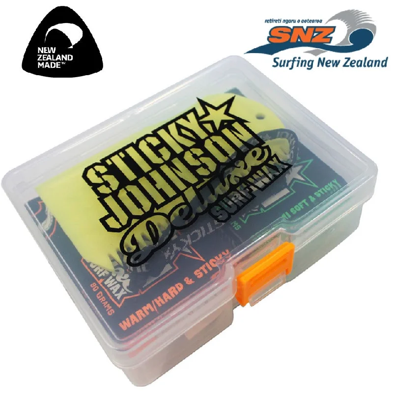 surfboards with quad-fin setup for speed-STICKY JOHNSON TRAVEL WAX PACK