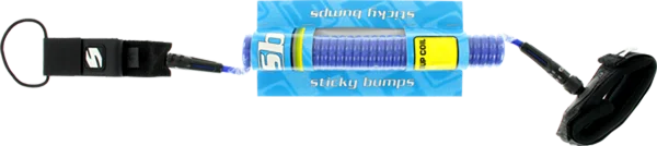 surfboards for small waves-Sticky Bumps SUP Coiled 12' Leash Blue