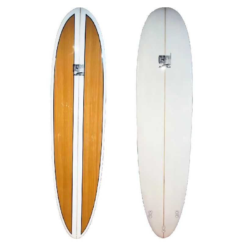 surfboards for shallow waters-7'6 Minimal Woodgrain Surfboard