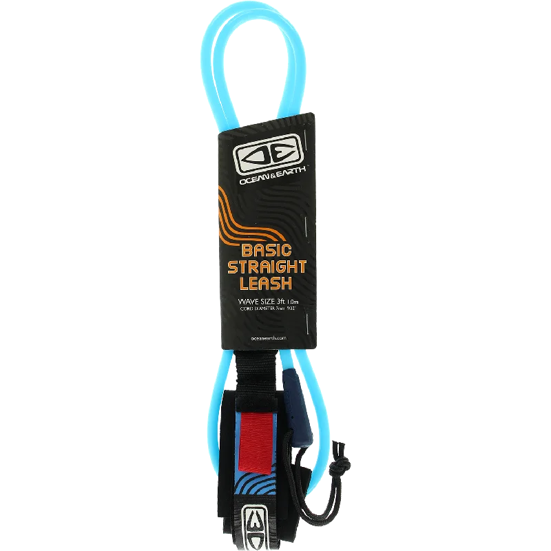 lightweight surfboards for easy handling-O&E Ocean & Earth Bodyboard Basic Wrist Straight Leash Blue