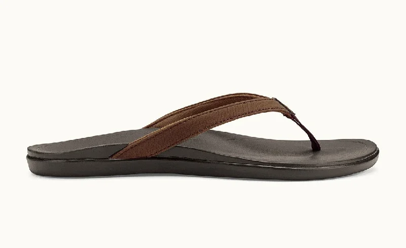 surfboards with wide tails for power-Olukai Women's Ho'opio Dark Java/ Dark Java Sandals