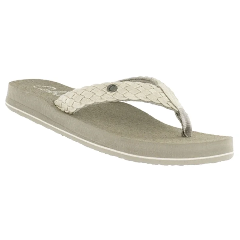 surfboards with minimal resistance for speed-Cobian Braided Bounce Women's Sandals - Cream