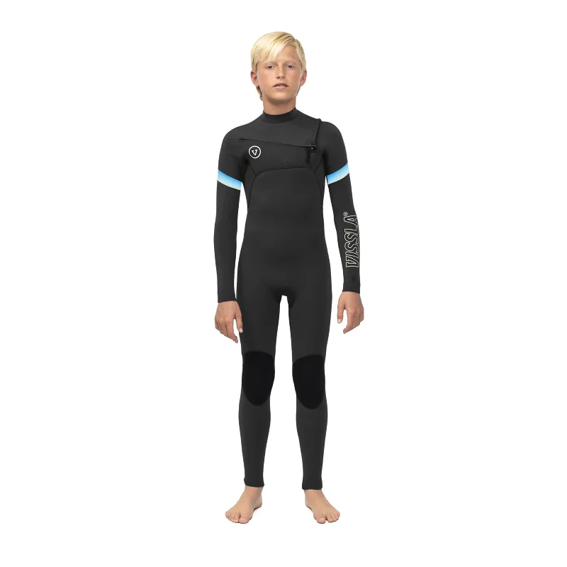 surfboards with soft-top construction for safety-Boys 7 Seas Raditude 3/2mm Chest Zip Fullsuit