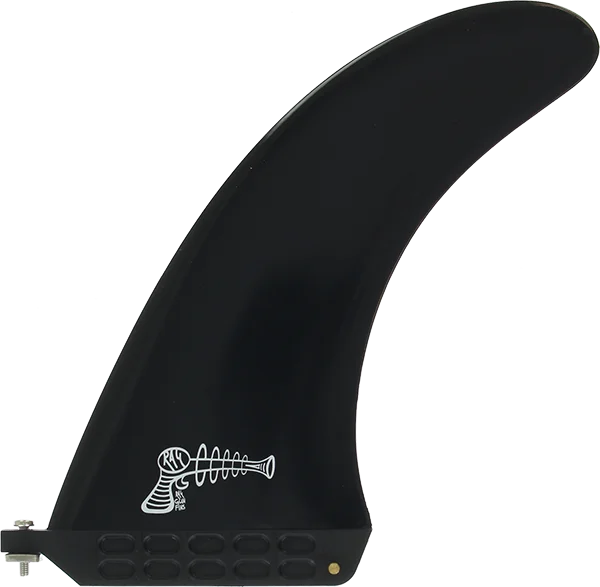 surfboards with minimal maintenance-Ray Gun Plastic Center Fin 8" Black Surfboard FIN