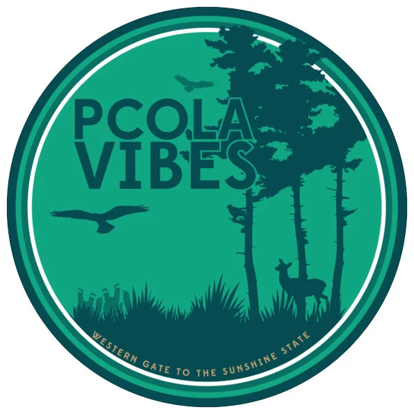 surfboards for all-around wave conditions-Pensacola Vibes Western Gate Longleaf Pine Sticker