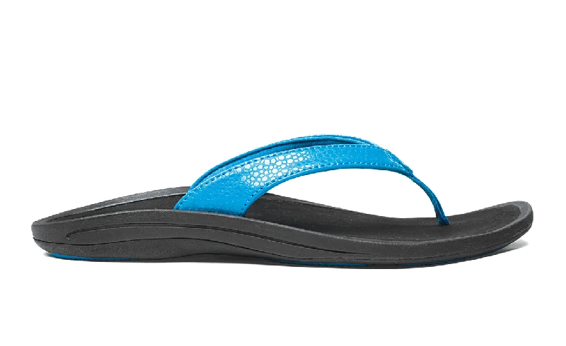 surfboards for ultimate maneuverability-Olukai Kulapa Kai Aqua Black Women's Sandal