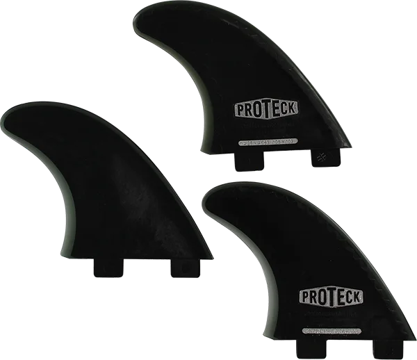 surfboards with improved fin placement-Proteck Perform Fcs Thruster 4.25 Black Surfboard FIN