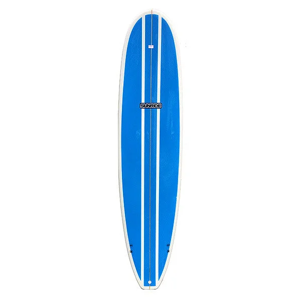 performance surfboards for tricks-7'6 Sunride Surfboard Mal Blue Panel