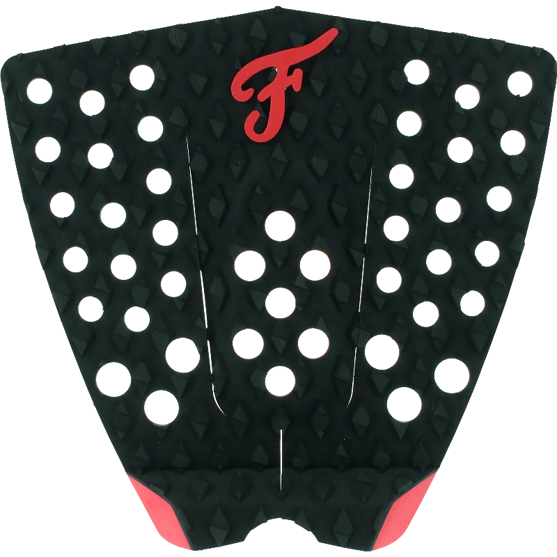 surfboards for deep turns-Famous Bondi 1pc Black/Red Traction