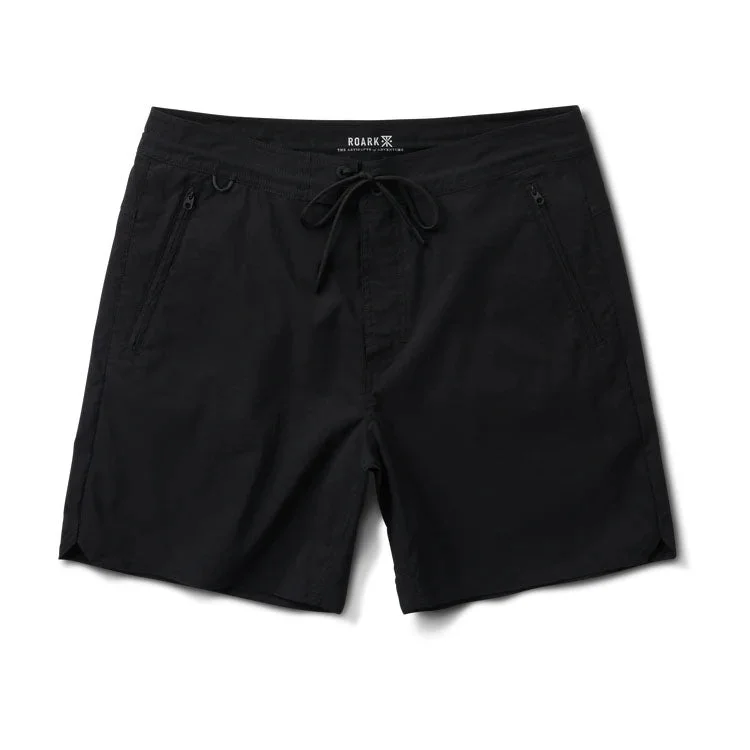 surfboards with improved fin placement-Roark Layover Trail Short - Black