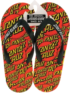 durable surfboards for tough conditions-Santa Cruz Dot Flops Red/Yellow Size 12 Sandals