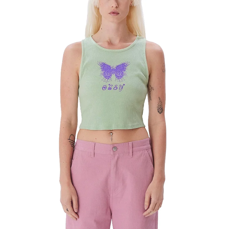 surfboards with high buoyancy for easy paddling-Flaming Butterfly Rib Megan Tank Top