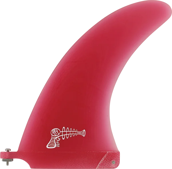 best surfboards for fast paddling-Ray Gun Fiberglass/Volan Center Fin 9.0" Red Surfboard FIN