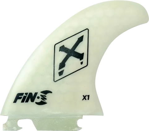 surfboards with easy grip for foot control-Fin-S x-1 Honeycomb White/Clear 3 Fins Surfboard FIN - 3PCS SET