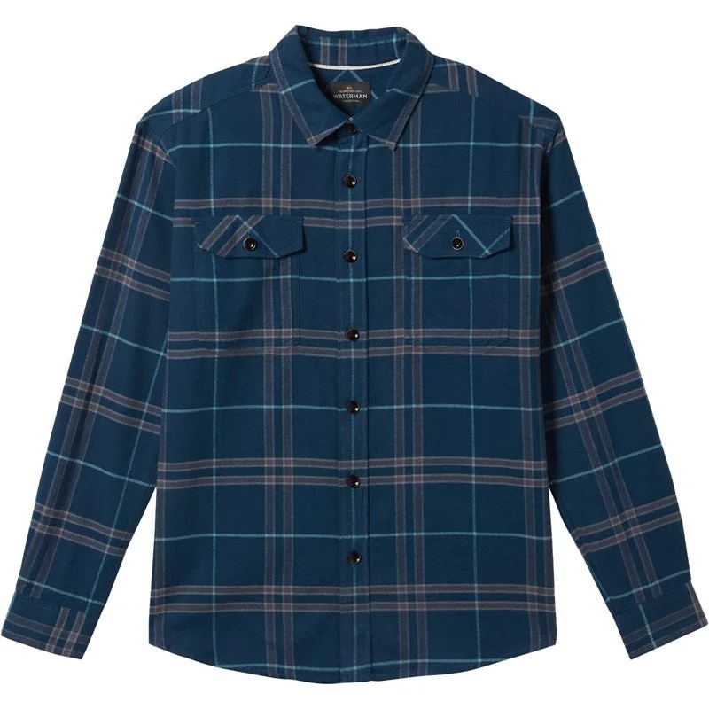 surfboards with low drag for higher speed-Quiksilver Mens Surf Check Flannel Long Sleeve Flannel Shirt