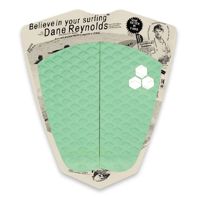 surfboards for deep water riding-Deck pads - Channel Islands - Dane Reynolds 2 piece Mint Green