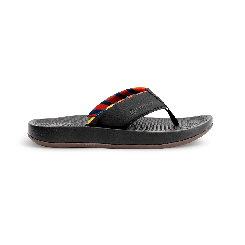 surfboards for easy wave take-off-Freewaters Cloud9 Men's Sandals - Black