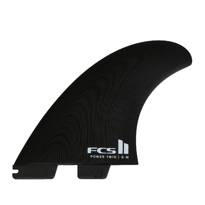 surfboards with increased volume for better buoyancy-FCS II POWER TWIN + STABILISER PG L-XL - BLACK