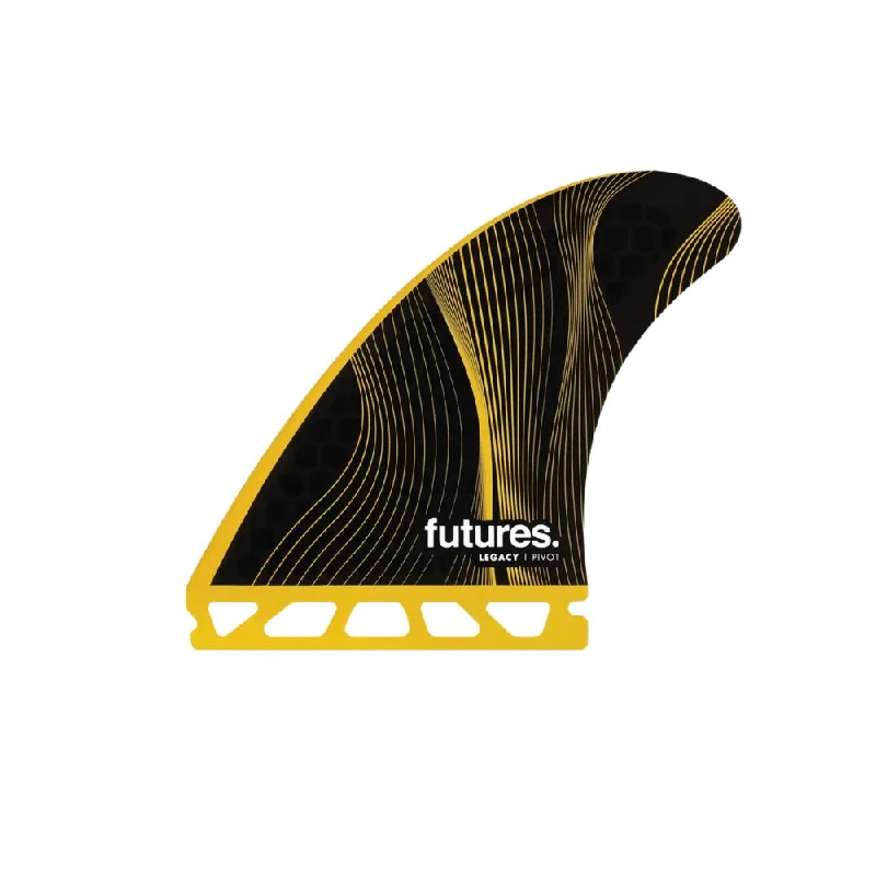 best surfboards for intermediate surfers-P8 Legacy Series HC Thruster Fins (Single Tab) - Yellow