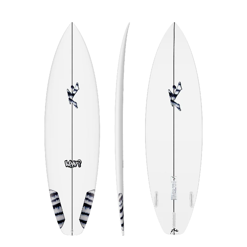 surfboards with quad-fin setup for speed-What? 5'8" x 18.25 X 2.25 - 25.60L, Squash, 3x  Futures Fin Boxes, PU - ID:953165