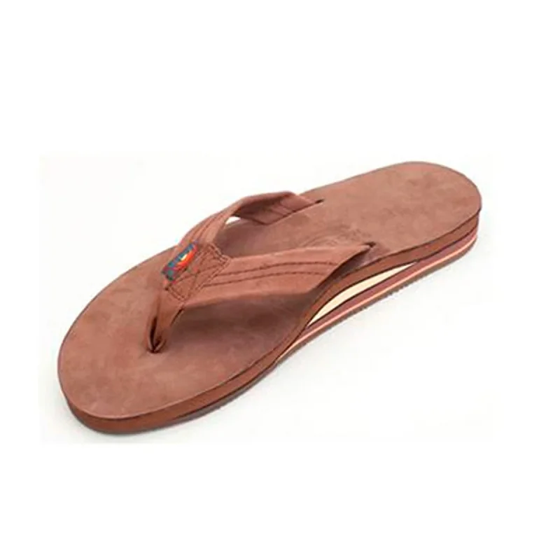 surfboards for powerful turns-Rainbow Double Thick Premier Leather Women's Sandals - Expresso