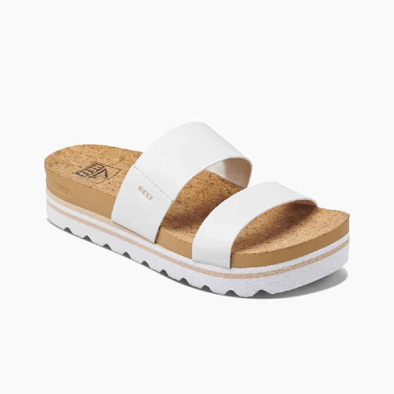 surfboards for pro-level maneuvers-Reef Cushion Vista Hi Sandals - Cloud White