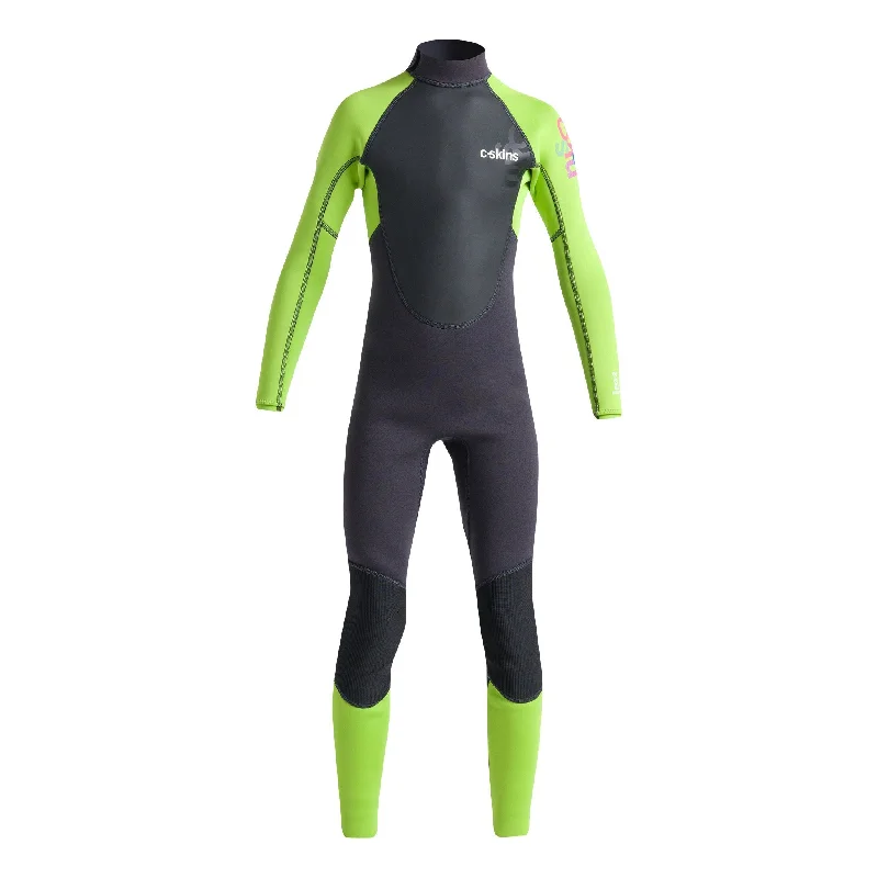 surfboards for quick response in heavy surf-C-Skins Element 3x2mm Kids Steamer Wetsuit