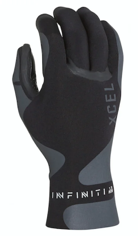 surfboards with soft-top construction for safety-MEN'S  Xcel INFINITI 5 FINGER GLOVE 3MM