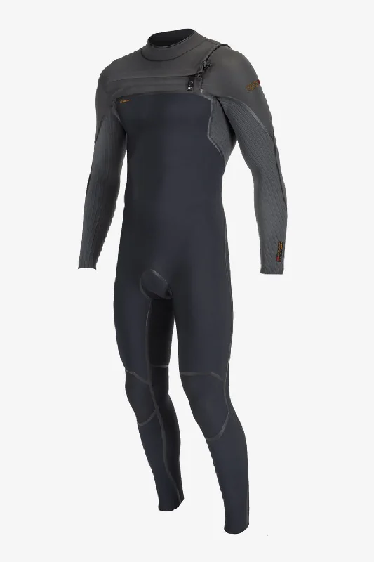 surfboards with improved wave entry-Youth Hyperfreak Fire 4/3MM+ Chest Zip Full Wetsuit